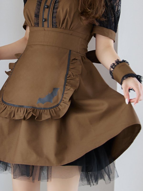 画像20: 【即日発送】【ハロウィン】コウモリクラシカルメイド【コスプレ6点セット】【S-XLサイズ/2カラー】[HC03] (20)