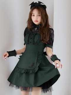 【ハロウィン】コウモリクラシカルメイド【コスプレ6点セット】【S-XLサイズ/2カラー】
