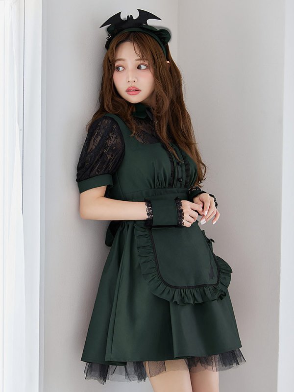 画像5: 【即日発送】【ハロウィン】コウモリクラシカルメイド【コスプレ6点セット】【S-XLサイズ/2カラー】[HC03] (5)