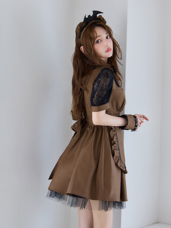 画像9: 【即日発送】【ハロウィン】コウモリクラシカルメイド【コスプレ6点セット】【S-XLサイズ/2カラー】[HC03] (9)