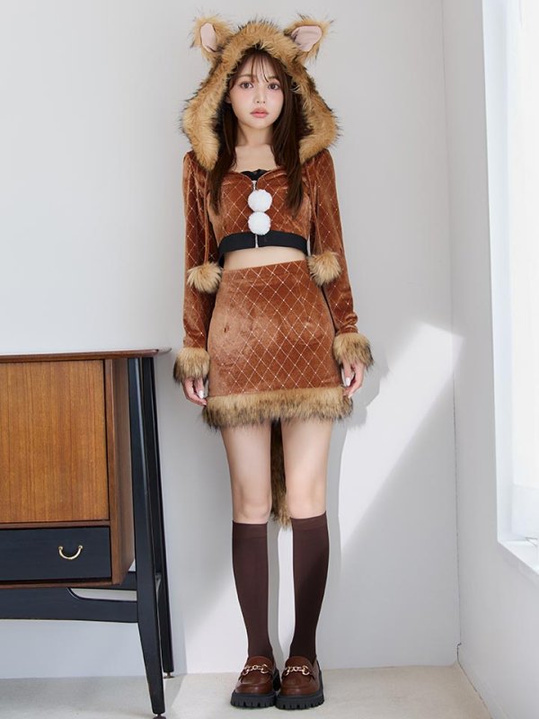 モデル:ちぃぽぽ 身長158cm 着用サイズ:Sサイズ