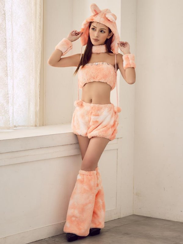 画像26: 【即日発送】【ハロウィン】パステルもこもこバニー【コスプレ7点セット】【フリーサイズ/6カラー】[OF03] (26)