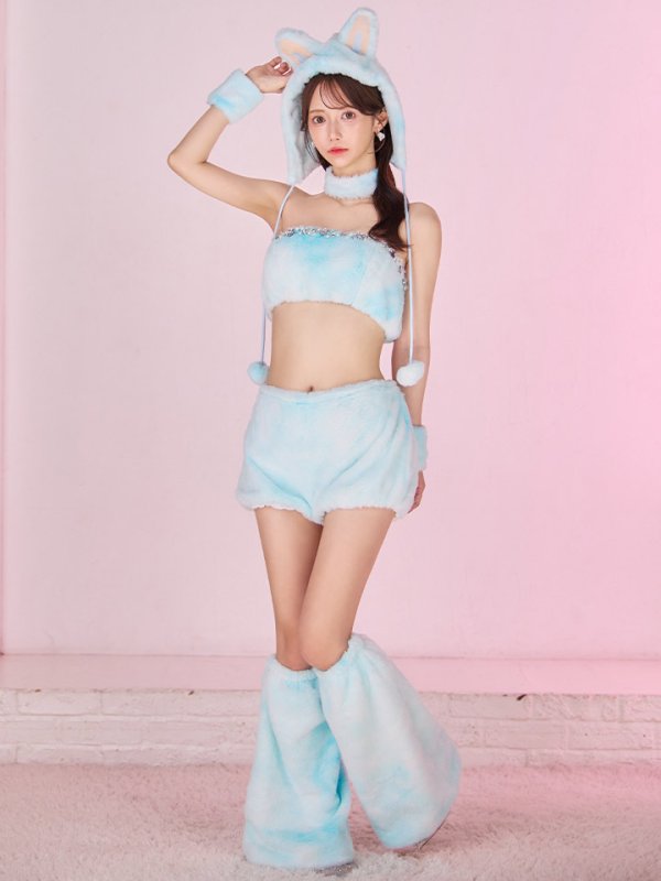 画像22: 【即日発送】【ハロウィン】パステルもこもこバニー【コスプレ7点セット】【フリーサイズ/6カラー】[OF03] (22)