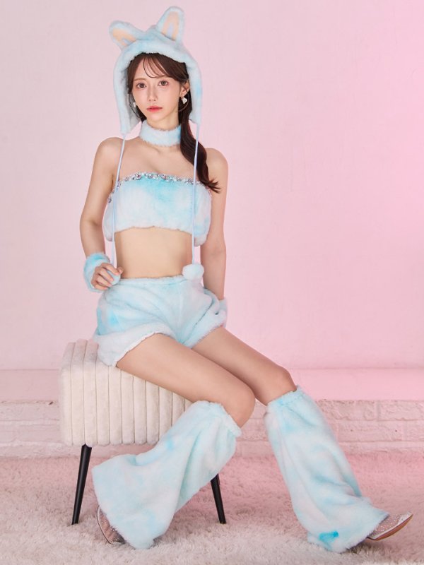 画像24: 【即日発送】【ハロウィン】パステルもこもこバニー【コスプレ7点セット】【フリーサイズ/6カラー】[OF03] (24)