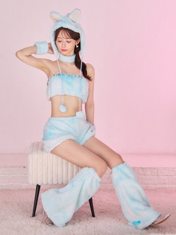 画像26: 【即日発送】【ハロウィン】パステルもこもこバニー【コスプレ7点セット】【フリーサイズ/6カラー】[OF03] (26)