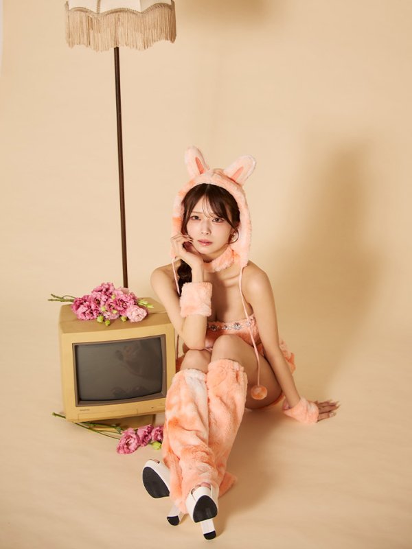 画像28: 【即日発送】【ハロウィン】パステルもこもこバニー【コスプレ7点セット】【フリーサイズ/6カラー】[HC03] (28)