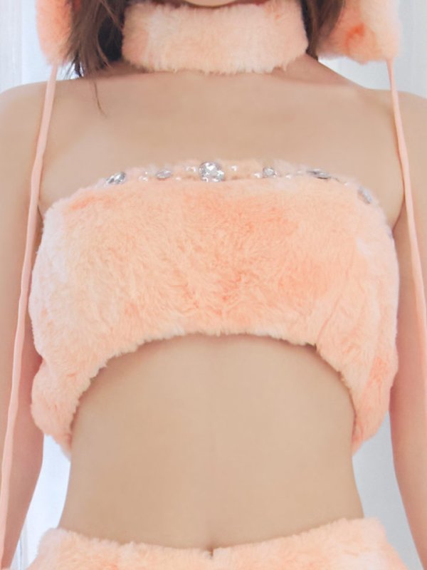 画像34: 【即日発送】【ハロウィン】パステルもこもこバニー【コスプレ7点セット】【フリーサイズ/6カラー】[OF03] (34)