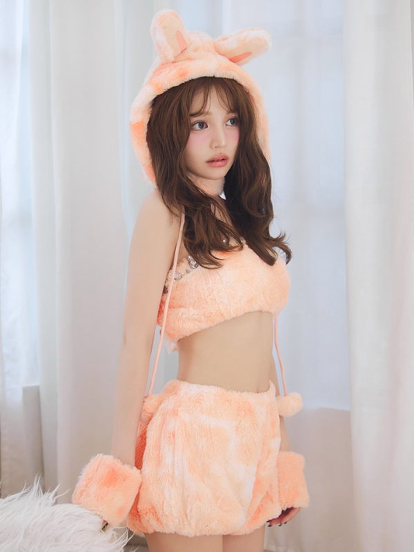 画像23: 【即日発送】【ハロウィン】パステルもこもこバニー【コスプレ7点セット】【フリーサイズ/6カラー】[OF03] (23)