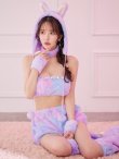 画像1: 【即日発送】【ハロウィン】パステルもこもこバニー【コスプレ7点セット】【フリーサイズ/6カラー】[OF03] (1)