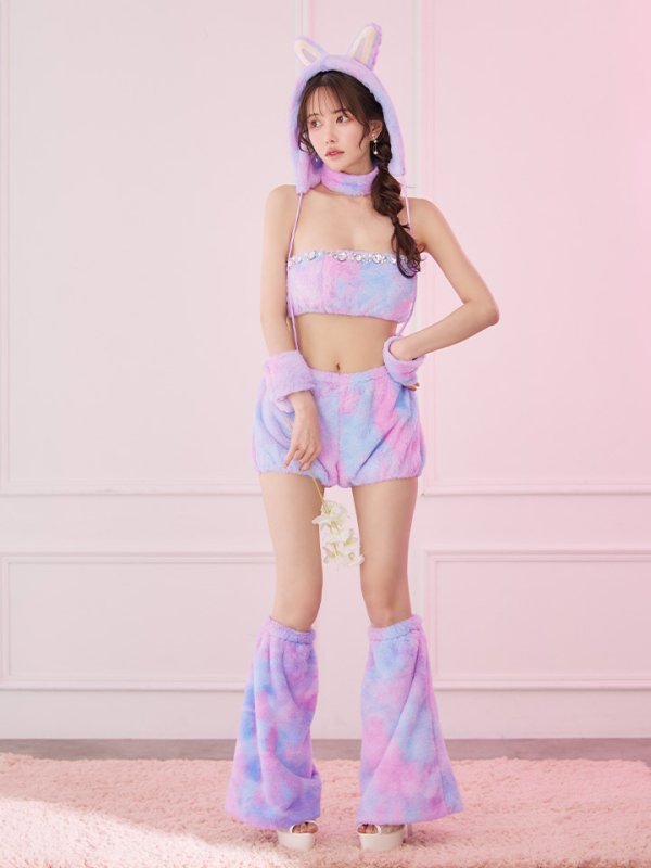 画像26: 【即日発送】【ハロウィン】パステルもこもこバニー【コスプレ7点セット】【フリーサイズ/6カラー】[OF03] (26)