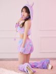 画像2: 【即日発送】【ハロウィン】パステルもこもこバニー【コスプレ7点セット】【フリーサイズ/6カラー】[OF03] (2)