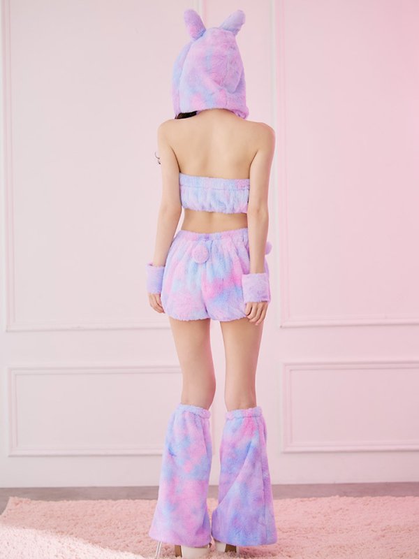 画像35: 【即日発送】【ハロウィン】パステルもこもこバニー【コスプレ7点セット】【フリーサイズ/6カラー】[OF03] (35)