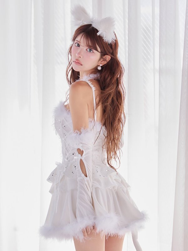 画像12: 【即日発送】【ハロウィン】デコレーションファーキャットドレス【Malymoon/マリームーン】 【コスプレ6点セット】【フリーサイズ/1カラー】[HC03] (12)