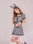 画像8: 【SALE!!】【即日発送】【ハロウィン】 グレンチェックセットアップバニー 【コスプレ6点セット】【XS-Mサイズ/1カラー】[HC03] (8)