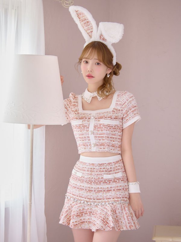 画像20: 【SALE!!】【即日発送】【ハロウィン】 ツイードセットアップバニー【コスプレ6点セット】【XS-Mサイズ/1カラー】[HC03] (20)