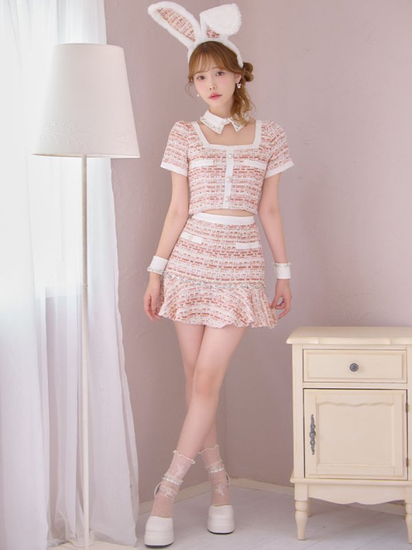 画像10: 【SALE!!】【即日発送】【ハロウィン】 ツイードセットアップバニー【コスプレ6点セット】【XS-Mサイズ/1カラー】[HC03] (10)