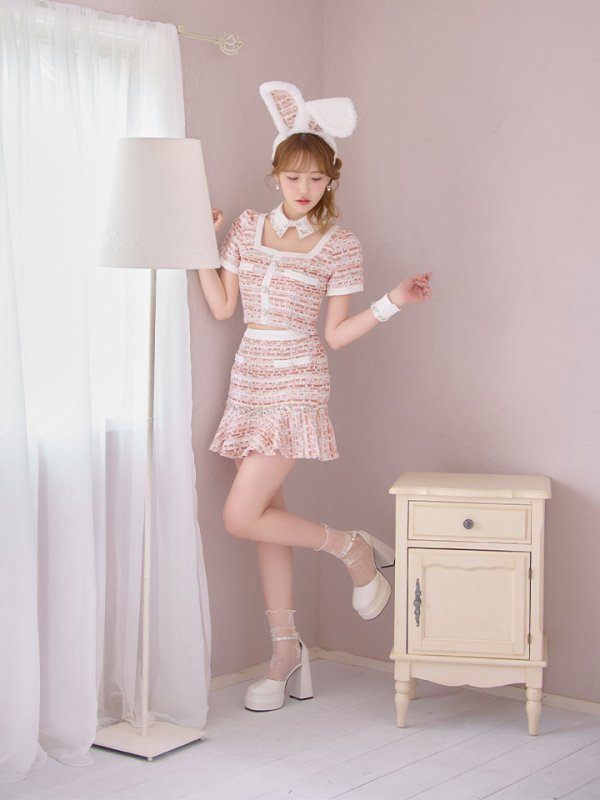 画像15: 【SALE!!】【即日発送】【ハロウィン】 ツイードセットアップバニー【コスプレ6点セット】【XS-Mサイズ/1カラー】[HC03] (15)