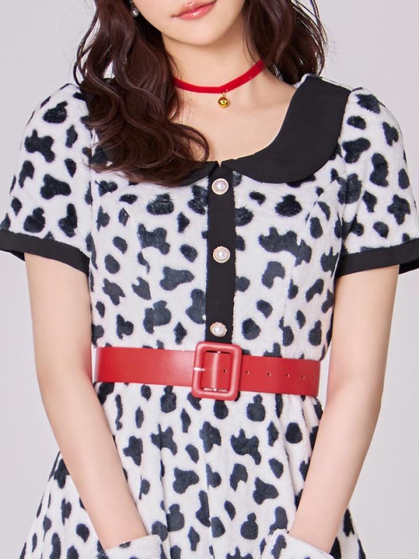 画像15: 【即日発送！】【ハロウィン】ダルメシアンミニフレアワンピース 【コスプレ5点セット】 【S-XLサイズ/1カラー】[HC03] (15)