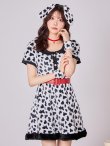 画像3: 【即日発送！】【ハロウィン】ダルメシアンミニフレアワンピース 【コスプレ5点セット】 【S-XLサイズ/1カラー】[HC03] (3)