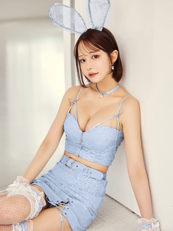 画像12: 【SALE!!】【即日発送！】【ハロウィン】レースリボンバニータイトミニセットアップ 【コスプレ8点セット】 【XS-Lサイズ/3カラー】[HC03] (12)