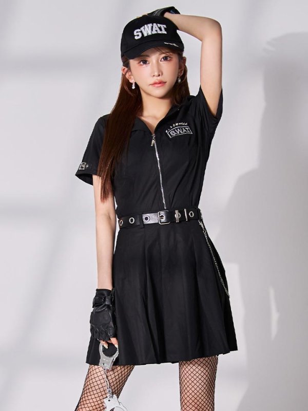 画像8: 【SALE!!】【即日発送！】【ハロウィン】SWATガールセットアップ 【コスプレ8点セット】 【XS-Lサイズ/1カラー】[HC03] (8)