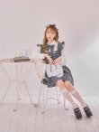 画像10: 【SALE!!】【即日発送！】【ハロウィン】ブラックチェックメイドワンピース 【コスプレ5点セット】[HC03] (10)