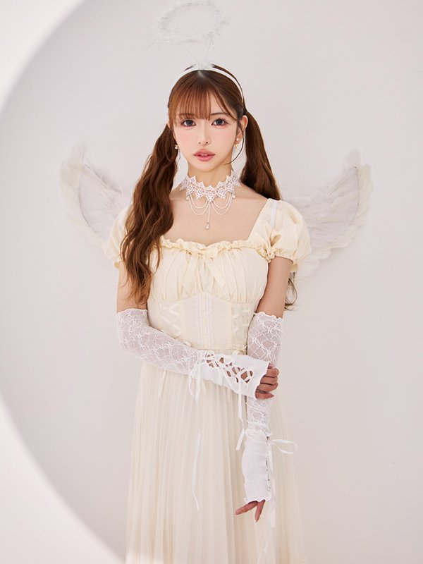 画像5: 【SALE!!】【即日発送！】【ハロウィン】 天使プリーツスカートワンピ 【コスプレ5点セット】 【S-XLサイズ/１カラー】[HC03-H] (5)