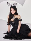 画像10: 【SALE!!】【即日発送！】【ハロウィン】 バニーショートインロングワンピース 【コスプレ5点セット】【XS-XLサイズ/2カラー】[HC03] (10)