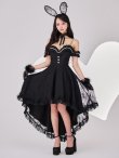 画像11: 【SALE!!】【即日発送！】【ハロウィン】 バニーショートインロングワンピース 【コスプレ5点セット】【XS-XLサイズ/2カラー】[HC03] (11)