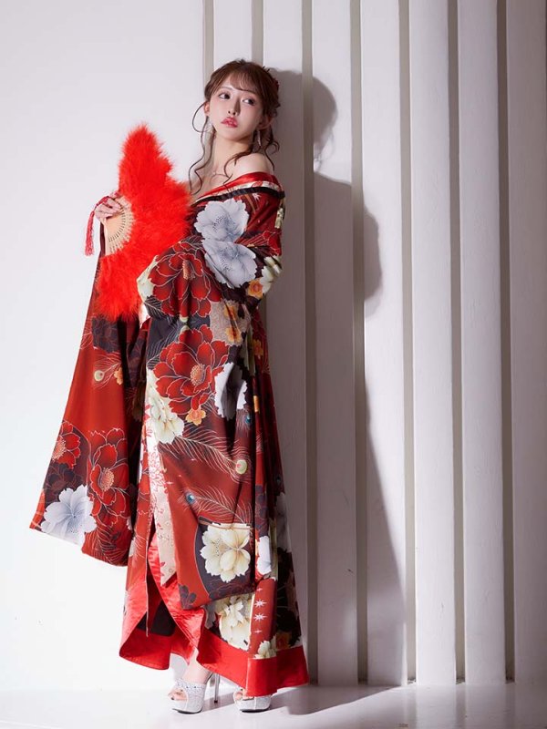 画像14: 【一部予約商品/2月上旬発送予定】【ハロウィン】花魁ショートインロングワンピース 【コスプレ】【S-XLサイズ/2カラー】[HC03] (14)