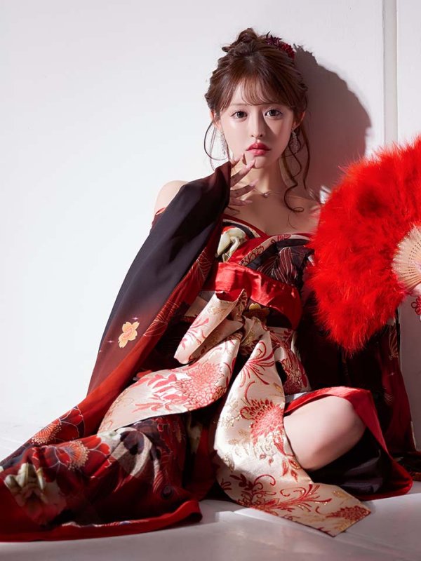 画像17: 【一部予約商品/2月上旬発送予定】【ハロウィン】花魁ショートインロングワンピース 【コスプレ】【S-XLサイズ/2カラー】[HC03] (17)