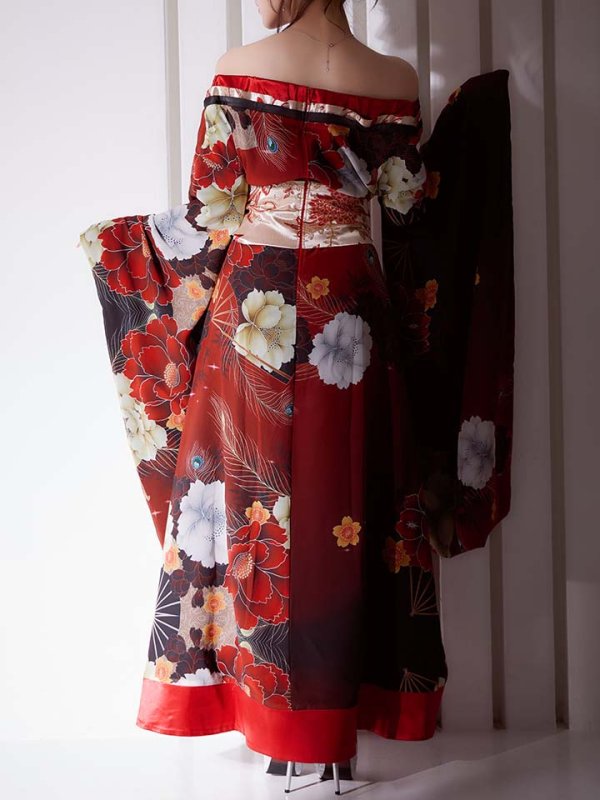 画像25: 【一部予約商品/2月上旬発送予定】【ハロウィン】花魁ショートインロングワンピース 【コスプレ】【S-XLサイズ/2カラー】[HC03] (25)