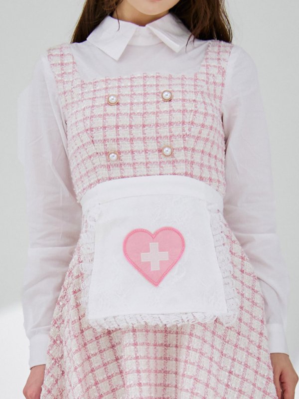 画像19: 【SALE!!】【即日発送！】【ハロウィン】ナースツイードロングフレア 【コスプレ3点セット】 【S-XLサイズ/1カラー】(CH02)[HC03] (19)