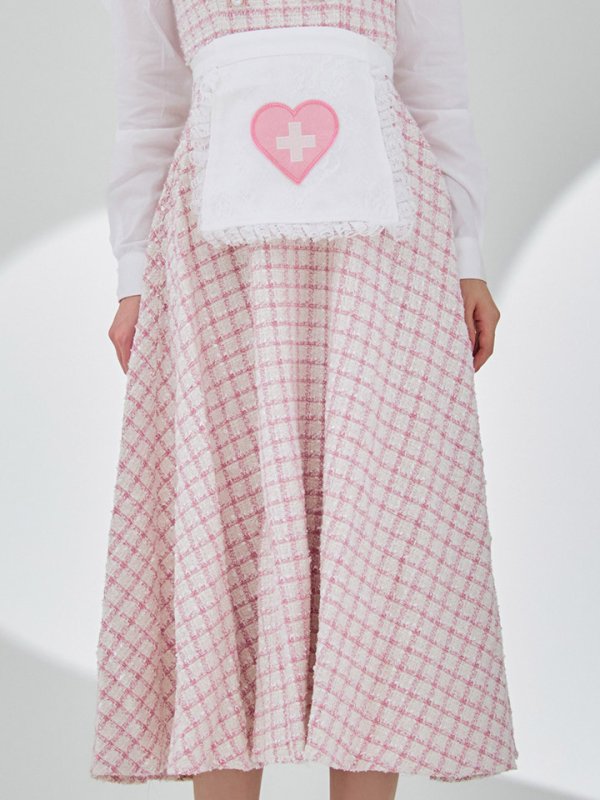 画像20: 【SALE!!】【即日発送！】【ハロウィン】ナースツイードロングフレア 【コスプレ3点セット】 【S-XLサイズ/1カラー】(CH02)[HC03] (20)