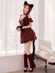 画像5: 【即日発送】【ハロウィン】キャットオフショルビジューセットアップ【コスプレ6点セット】【XS-Lサイズ/3カラー】[HC03] (5)