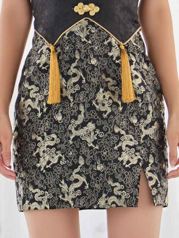 画像34: 【即日発送】【ハロウィン】 アメスリコルセットチャイナ 【コスプレ3点セット】【XS-XLサイズ/1カラー】/ シャーリングドラゴン刺繍タイトチャイナ 【コスプレ4点セット】 【XS-Lサイズ/1カラー】 (SE01YN)[HC03] (34)