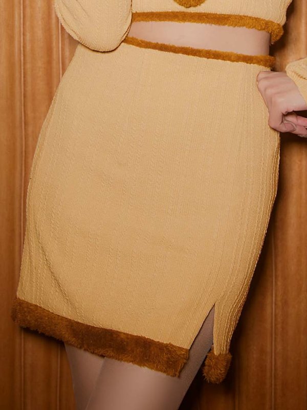 ベージュ　モデル：明日花キララ　身長162cm　着用サイズ：Sサイズ