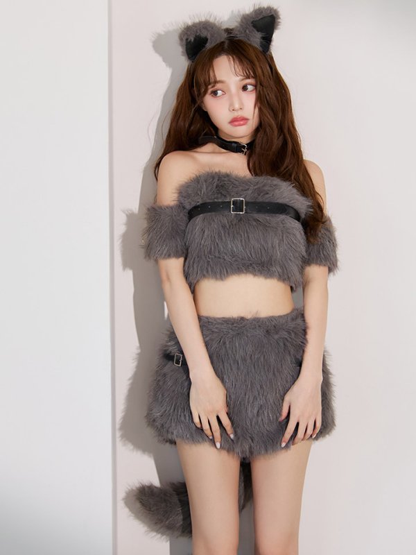 画像11: 【即日発送】【ハロウィン】ファーウルフ/ 狼 オオカミセットアップ【コスプレ6点セット】【XS-Mサイズ/1カラー】[HC03] (11)