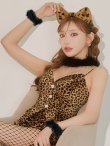 画像12: 【即日発送】【ハロウィン】豹柄/レオパードビスチェセットアップ【コスプレ6点セット】【XS-Lサイズ/1カラー】[HC03] (12)