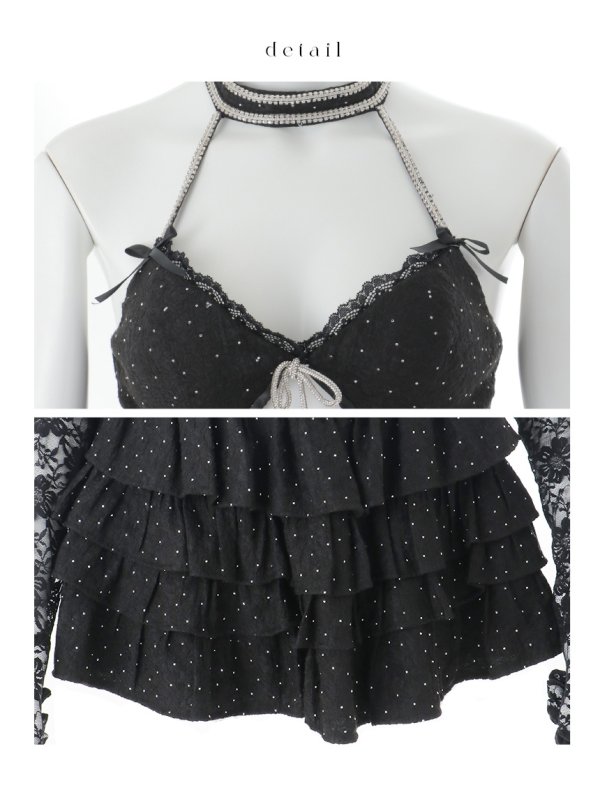 画像46: 【即日発送】【ハロウィン】バニーレースビスチェセットアップ【コスプレ6点セット】【XS-Mサイズ/2カラー】[HC03] (46)