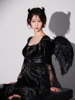 画像1: 【即日発送】【ハロウィン】ハーネスデビルベロアワンピース【コスプレ5点セット】【XS-XLサイズ/1カラー】[HC03] (1)