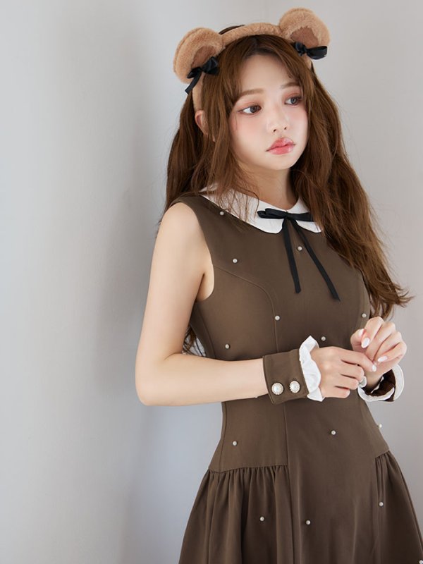 画像16: 【即日発送】【ハロウィン】襟付きノースリーブワンピクマコスプレ【コスプレ4点セット】【XS-Mサイズ/1カラー】[HC03] (16)