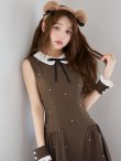 画像2: 【予約 / 8月下旬発送予定】【送料無料！】【ハロウィン】襟付きノースリーブワンピクマコスプレ【コスプレ4点セット】【XS-Mサイズ/1カラー】[YMT] (2)