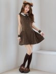 画像4: 【予約 / 8月下旬発送予定】【送料無料！】【ハロウィン】襟付きノースリーブワンピクマコスプレ【コスプレ4点セット】【XS-Mサイズ/1カラー】[YMT] (4)