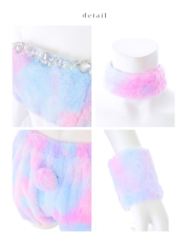 画像41: 【即日発送】【ハロウィン】パステルもこもこバニー【コスプレ7点セット】【フリーサイズ/6カラー】[OF03] (41)