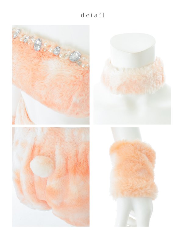 画像36: 【即日発送】【ハロウィン】パステルもこもこバニー【コスプレ7点セット】【フリーサイズ/6カラー】[OF03] (36)