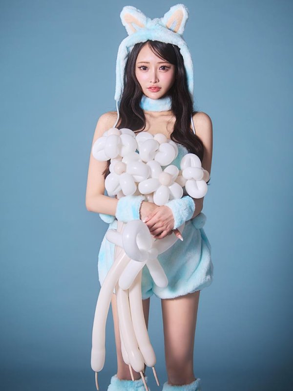 画像7: 【即日発送】【ハロウィン】パステルもこもこバニー【コスプレ7点セット】【フリーサイズ/6カラー】[HC03] (7)