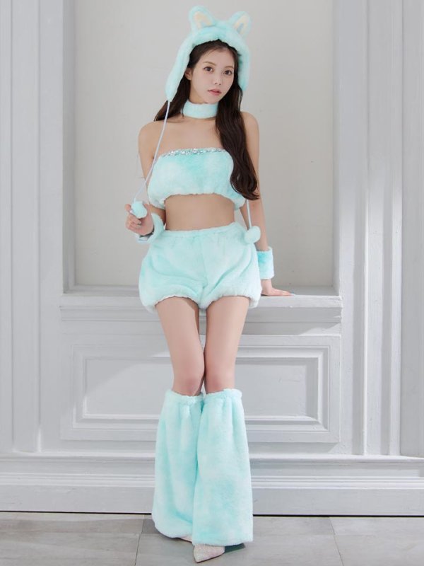 画像22: 【即日発送】【ハロウィン】パステルもこもこバニー【コスプレ7点セット】【フリーサイズ/6カラー】[OF03] (22)