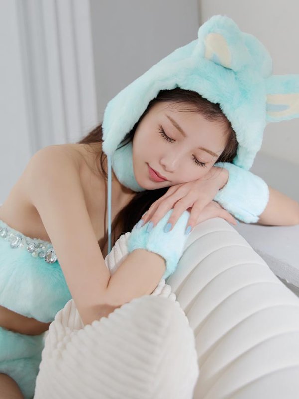 画像26: 【即日発送】【ハロウィン】パステルもこもこバニー【コスプレ7点セット】【フリーサイズ/6カラー】[OF03] (26)