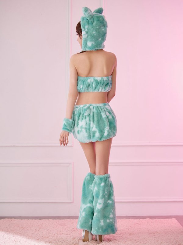 画像32: 【即日発送】【ハロウィン】パステルもこもこバニー【コスプレ7点セット】【フリーサイズ/6カラー】[OF03] (32)